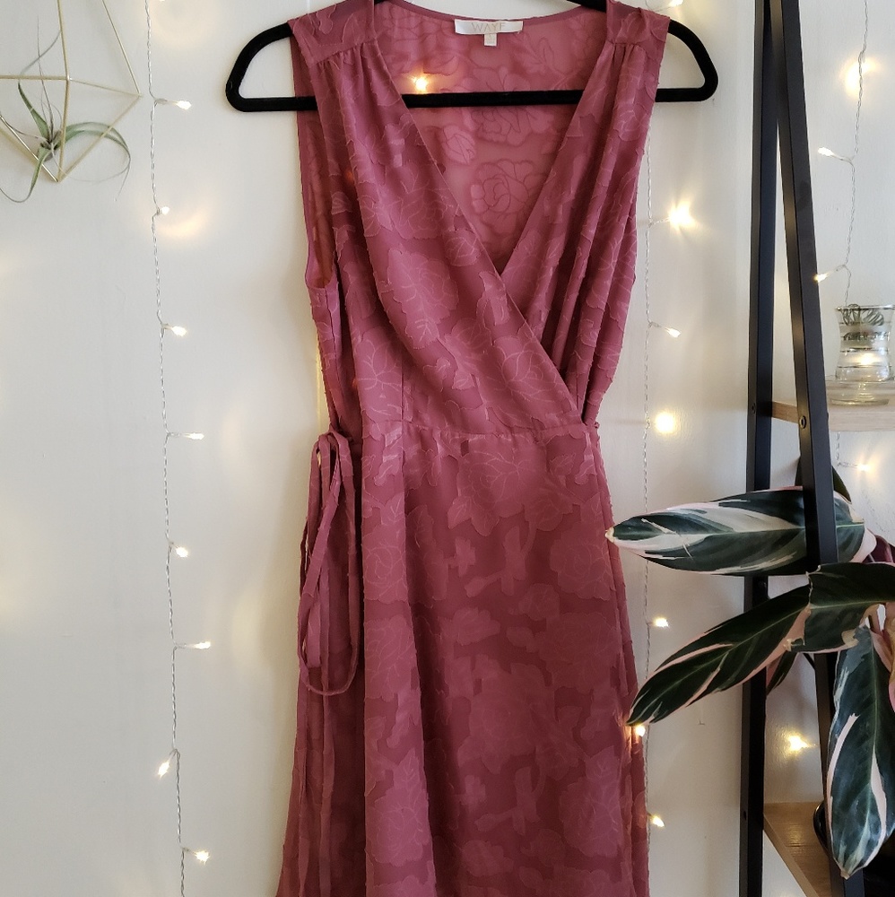 Gorgeous rose pink wrap dress